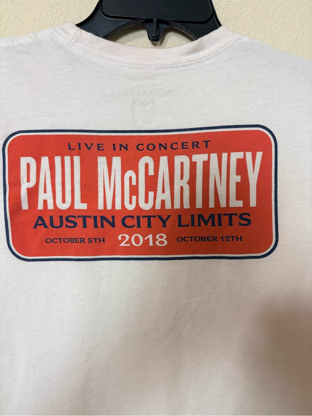 Paul McCartney Ivory Crew Neck Short Sleeve Cotton T-Shirt Tee Size Small - Picture 7 of 14